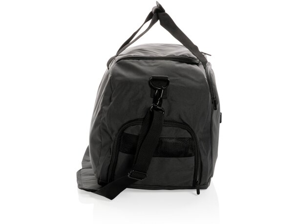 Bolsa de viaje deportiva Swiss Peak AWARE ™ RPET Negro detalle 2