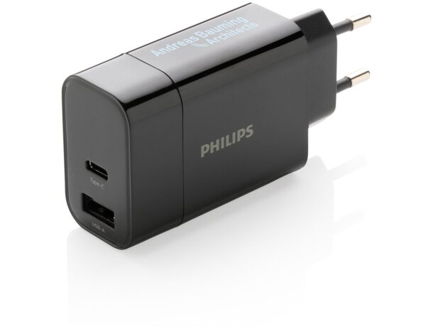 Cargador de pared PD ultrarrápido de Philips Negro detalle 4