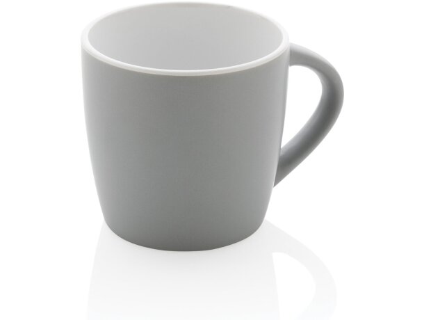 Taza personalizada cerámica XD Collection mate bicolor 300 ml Marron/gris detalle 40