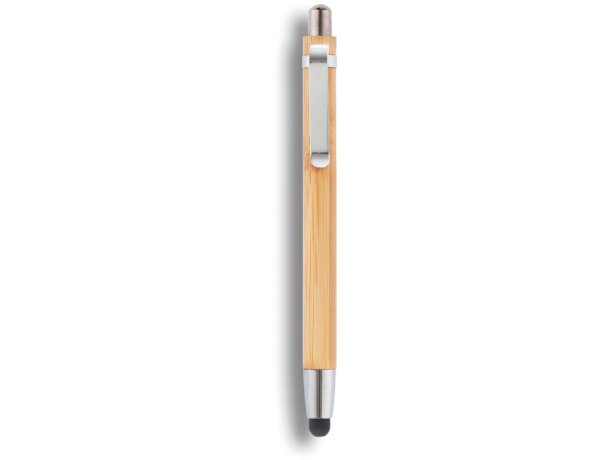 Puntero de bambú con bolígrafo diseño clásico Marron detalle 1