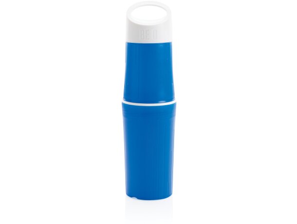 Botellas de agua reutilizables de caña de azúcar sin aceite aptas lavavajillas Azul detalle 15