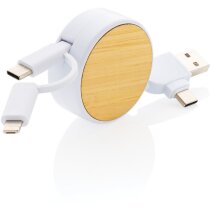 Cargadores USB personalizados multicable retráctil con 5 conectores