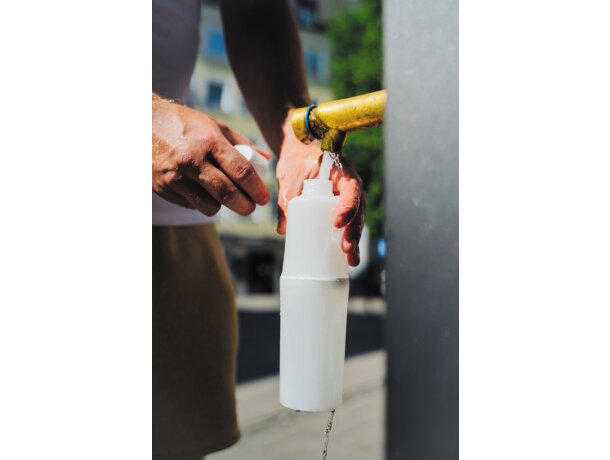 Botellas de agua reutilizables de caña de azúcar sin aceite aptas lavavajillas Blanco detalle 11