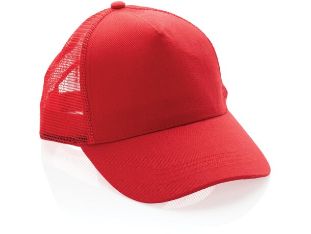 Gorra 5 paneles de algodón cepillado 190 gr Impact AWARE ™ Rojo detalle 26