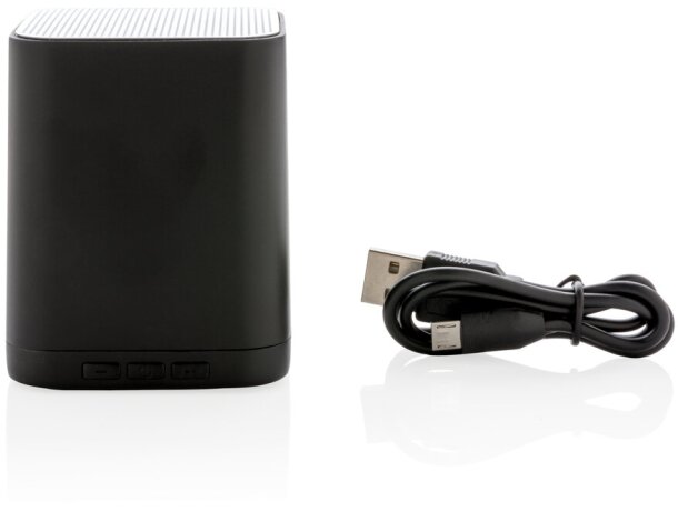 Altavoces promocionales logotipo iluminado de plástico Negro detalle 1