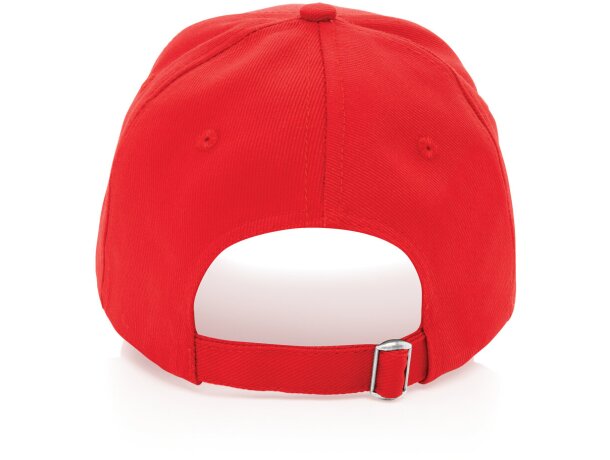 Gorra de algodón reciclado Impact 280gr con trazador AWARE™ Rojo detalle 27