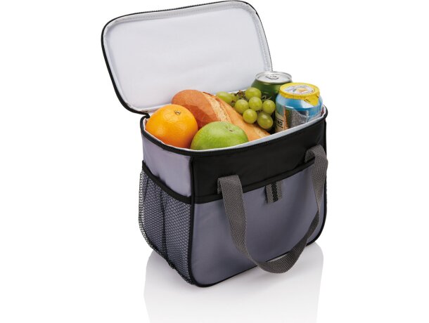 Neveras originales con capacidad para 6 Latas de poliéster Básica Negro/gris detalle 4