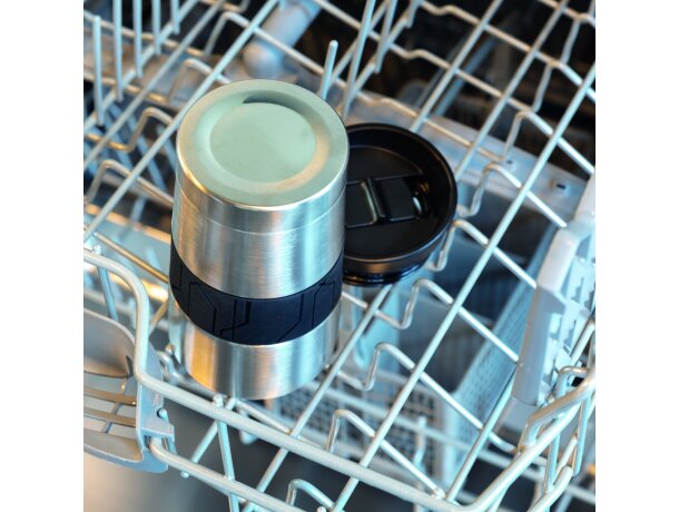 Taza de café segura para lavavajillas Plata detalle 10
