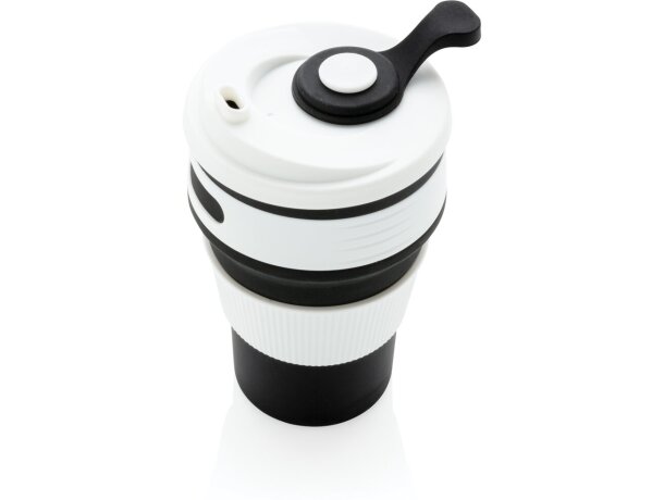 Tazas plegable de silicona Negro detalle 2