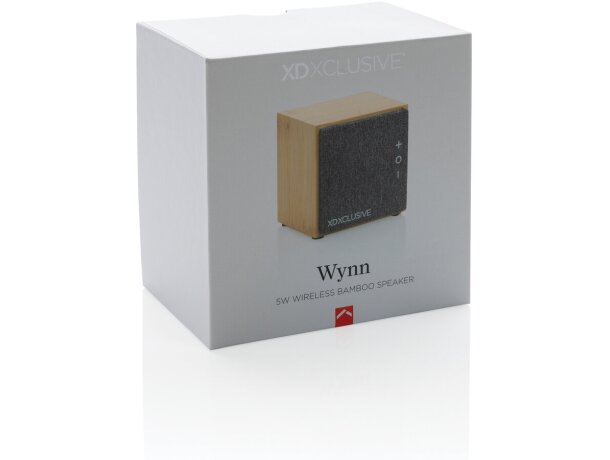 Altavoz de bambú inalámbrico Wynn 5W Marron detalle 5