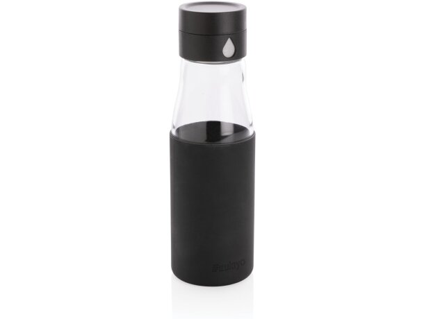 Botella Ukiyo vidrio borosilicato con tracking hidratación Marron detalle 40