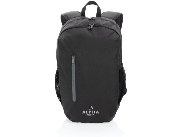 Mochila casual Impact AWARE ™ 300D RPET Negro detalle 19