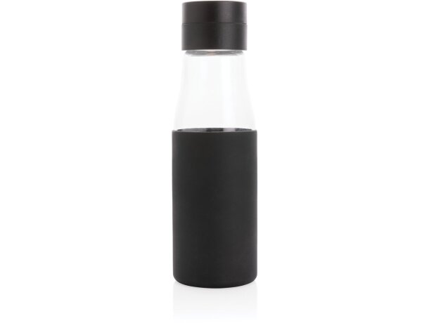 Botella de hidratación de vidrio Ukiyo con funda Negro detalle 2