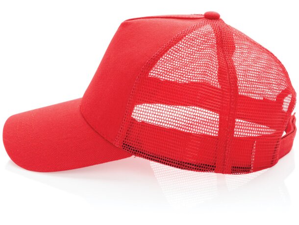 Gorra personalizable de 5 paneles en algodón cepillado 190 gr impact aware™ Rojo detalle 23