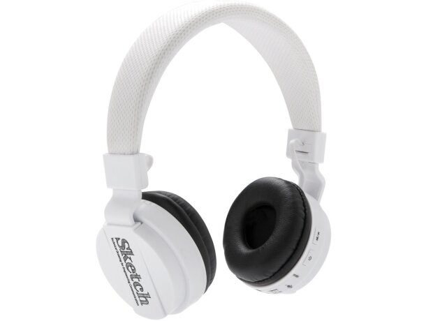 Auriculares Bluetooth Plegables Blanco detalle 7