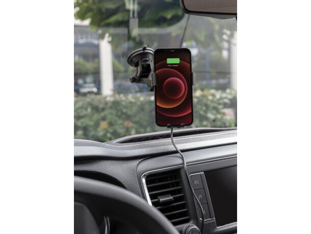 Soporte Philips de coche con carga inalámbrica Qi de 10W Negro detalle 7