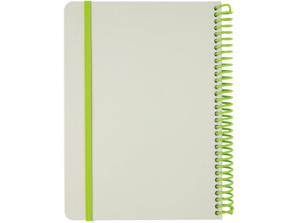 Libreta A5 Deluxe con aros en espiral Verde/gris detalle 4
