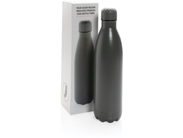 Botella de agua, 750 ml, Acero inoxidable gris, ¡En stock!