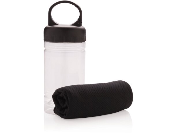 Toalla enfriadora Oktyabrsk microfibra secado rápido con botella Azul detalle 17