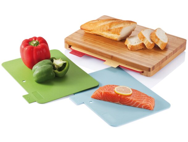 Set Kidapawan personalizada 4 tablas higiénicas bambú anticontaminación Marron detalle 6