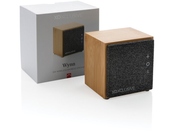 Altavoz de bambú inalámbrico Wynn 5W Marron detalle 4