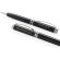 Set roller y ball point de metal tinta azul con funda premium Negro/plata detalle 10