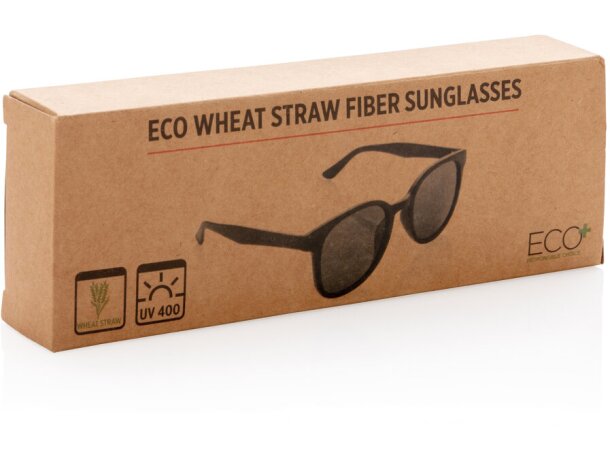 Gafas de sol ecológicas de fibra de paja de trigo ECO Negro detalle 8
