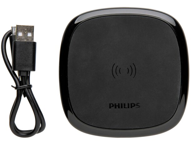 Cargador inalámbrico Philips 10W Qi Negro detalle 2