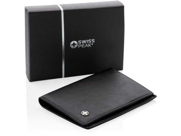 Cartera Para Pasaporte Rfid Swiss Peak Anti Escáner Negro detalle 12