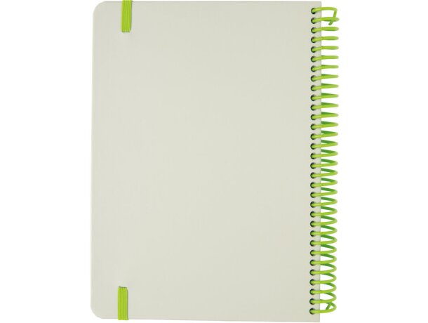 Libreta A5 Deluxe con aros en espiral Verde/gris detalle 3