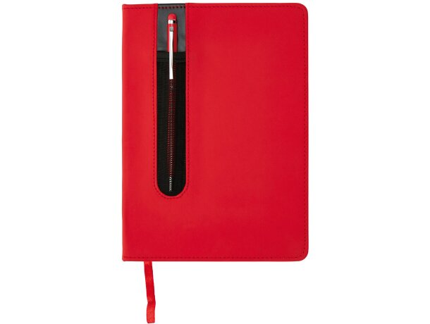 Libreta A5 con bolígrafo de lujo Rojo detalle 8