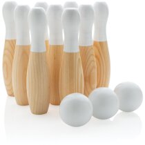 Juego de bolos de madera