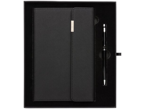 Set de libreta y bolígrafo Swiss Peak deluxe A5 Negro detalle 10