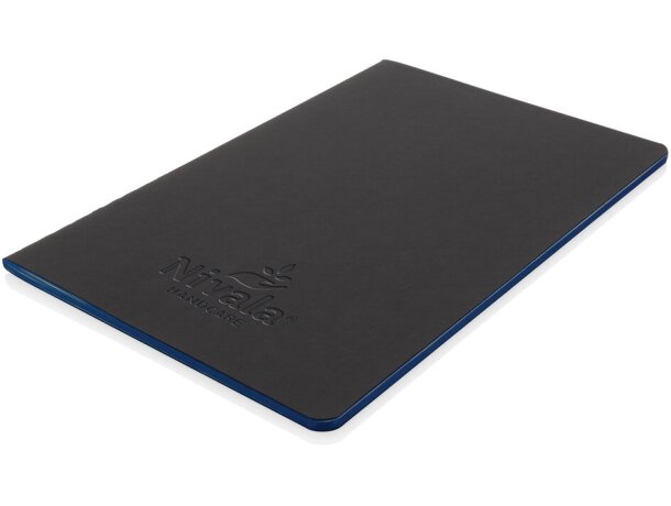 Libreta de tapa blanda de PU con borde de color Azul detalle 46