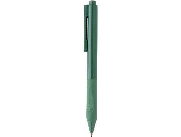 Bolígrafo con nombre empuñadura silicona tinta azul X9 Verde detalle 17