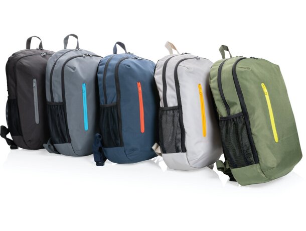 Mochila casual Impact AWARE ™ 300D RPET Gris detalle 31