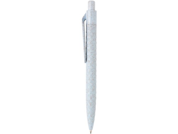 Bolígrafos ecológicos de paja de trigo y abs tinta azul Azul detalle 11