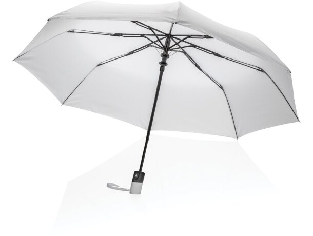 Mini paraguas automático ecológico RPET 190T Impact AWARE ™ Blanco detalle 7