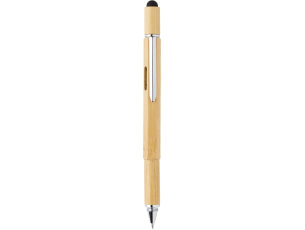 Bolígrafo de bambú 5 en 1 Marron detalle 2