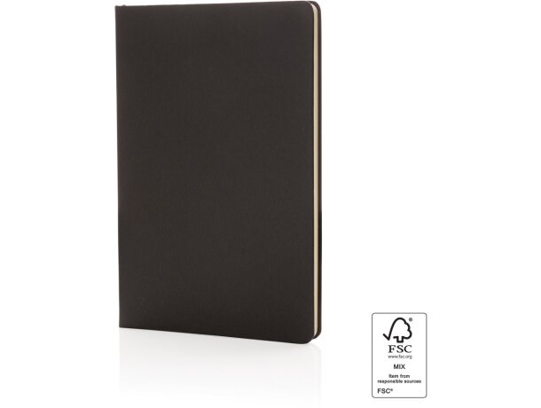 Libreta A5 FSC® de tapa dura Marron detalle 22