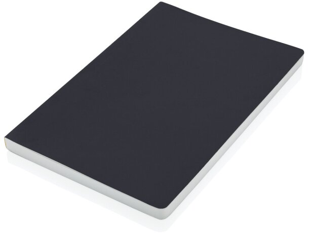 Cuaderno de papel de piedra de tapa blanda Impact A5 Negro detalle 3