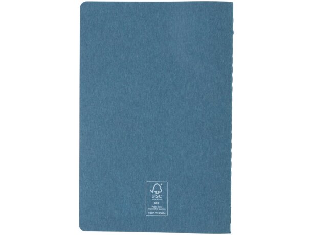 Libreta A5 de tapa blanda estándar FSC® Azul detalle 10