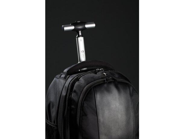 Mochila Trolley con asas para espalda y ruedas Negro detalle 7