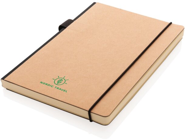 Libreta lujosa A5 FSC® de tapa dura Marron detalle 22