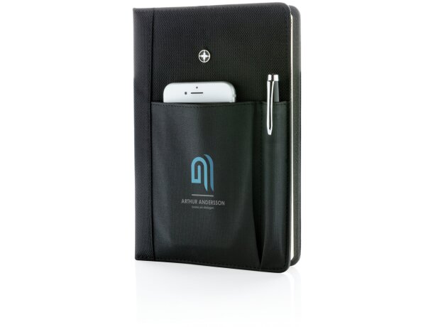 Set de libreta con bolígrafo para merchandising tinta azul Negro detalle 10