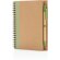 Libreta de anillas con hojas a rayas y bolígrafo kraft de cartón reciclado Verde