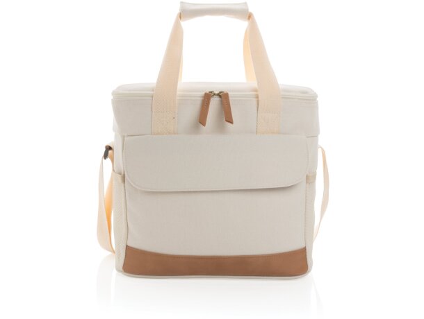 Bolsa termica publicitaria algodón reciclado Blanco detalle 2