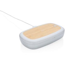 Esterilizador UV-C con carga inalámbrica bambú