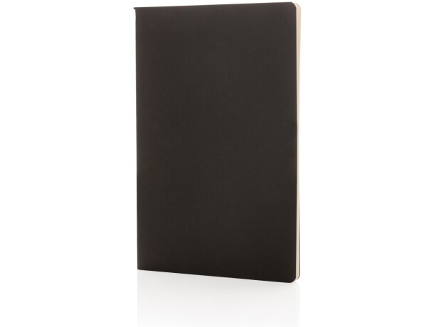 Libreta A5 de tapa blanda estándar FSC® Negro detalle 5