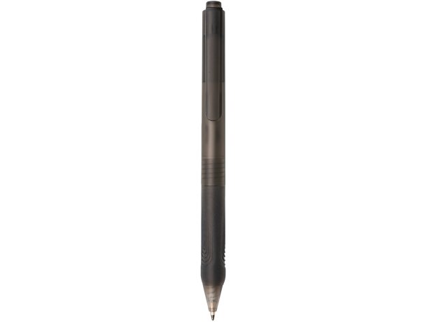 Bolígrafo con nombre de silicona acabado mate tinta azul Negro detalle 1